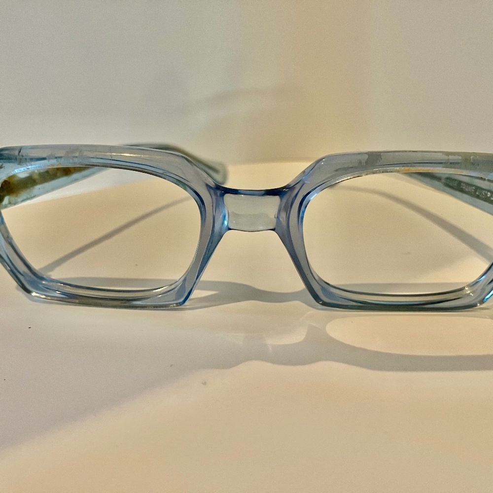Baby Blue Frame Austria Lucite Vintage Eyeglass Frame Never Worn